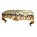 Harrison & Gil Carved Giltwood Upholstered Double Stool
