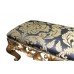 Harrison & Gil Carved Giltwood Upholstered Double Stool
