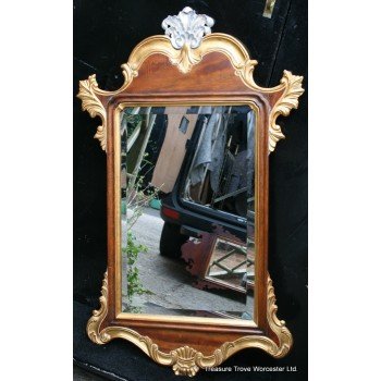 Harrison & Gil Gilt & Silvered Mahogany Mirror