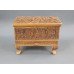 Heavily Carved Footed 19th c. Teak Sewing Chest