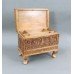 Heavily Carved Footed 19th c. Teak Sewing Chest