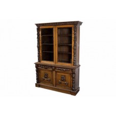 French Carved Oak Bookcase c.1870