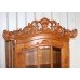 Heavily Carved Wood Glazed Display Cabinet