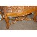 Heavily Carved Wood Glazed Display Cabinet