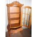 Heavily Carved Wood Glazed Display Cabinet