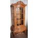 Heavily Carved Wood Glazed Display Cabinet