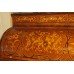 Quality Heavily Inlaid Cylinder Fronted Bureau Desk