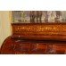 Quality Heavily Inlaid Cylinder Fronted Bureau Desk