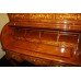 Quality Heavily Inlaid Cylinder Fronted Bureau Desk