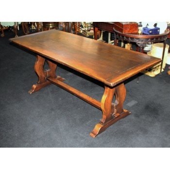 Heavy Antique Style Oak Refectory Table