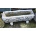 Heavy Arthurian Style Stone Trough Planter On Feet