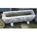 Heavy Arthurian Style Stone Trough Planter On Feet