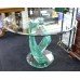 Heavy Glass Spiral Form Round Centre Table