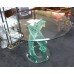 Heavy Glass Spiral Form Round Centre Table