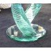 Heavy Glass Spiral Form Round Centre Table