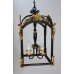 Heavy Metal Black & Gold Hanging Lantern
