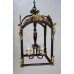 Heavy Metal Black & Gold Hanging Lantern