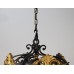 Heavy Metal Black & Gold Hanging Lantern
