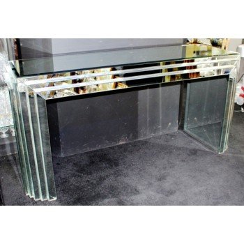 Very Heavy Mirrored Console Side Table