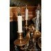Quality Heavy Ormolu & Crystal Three Light Lamp
