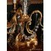 Quality Heavy Ormolu & Crystal Three Light Lamp