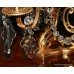 Quality Heavy Ormolu & Crystal Three Light Lamp