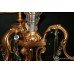 Quality Heavy Ormolu & Crystal Three Light Lamp