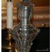 Quality Heavy Ormolu & Crystal Three Light Lamp