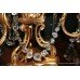 Quality Heavy Ormolu & Crystal Three Light Lamp