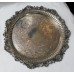Heavy Ornate Engraved Antique Silver Plated on Copper Charger Tray