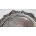 Heavy Ornate Engraved Antique Silver Plated on Copper Charger Tray