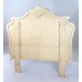 Heavy French Painted Carved Wood Headboard