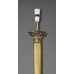 Heavy Vintage Brass Corinthian Column Standard Lamp