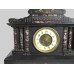 High Victorian Inlaid Black Marble Palladium Mantle Clock