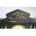 High Victorian Inlaid Black Marble Palladium Mantle Clock