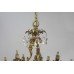 Impressive Gilt Metal Two Tier 15 Light Chandelier