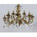 Impressive Gilt Metal Two Tier 15 Light Chandelier