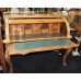 Louis XV Style Heavily Inlaid Cylinder Fronted Royal Desk