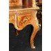 Louis XV Style Heavily Inlaid Cylinder Fronted Royal Desk