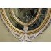 Impressive Oval Carved Gilt Limed Oak Mirror