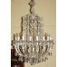 Impressive Pair of Large 19 Light Louis XV Style Crystal Chandeliers