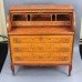 Inlaid Cylinder Fronted Antique Style Bureau