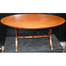 Inlaid Edwardian Style Oval Coffee Table