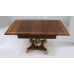 Inlaid Mahogany Sofa Table with Carved Gilt Pedestal