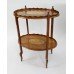 Inlaid Oval Two Tier Table