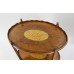 Inlaid Oval Two Tier Table