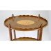 Inlaid Oval Two Tier Table