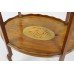 Inlaid Oval Two Tier Table