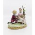 Italian Capodimonte Porcelain Figural Group of Girl & Boy
