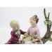 Italian Capodimonte Porcelain Figural Group of Girl & Boy